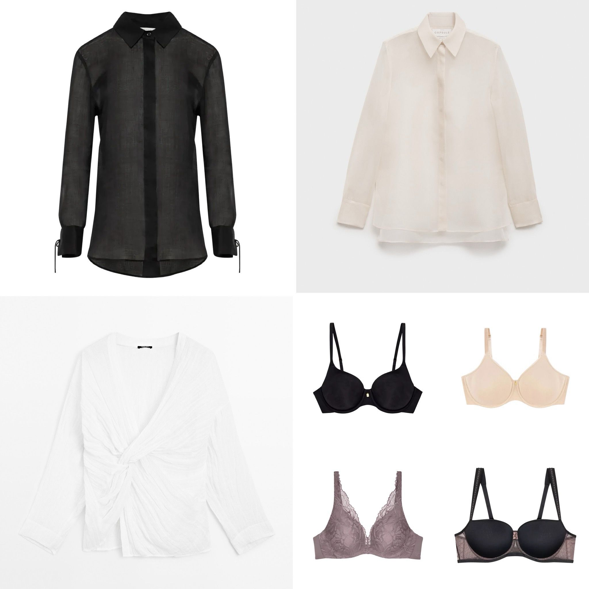 co założyć pod przezroczystą koszulę