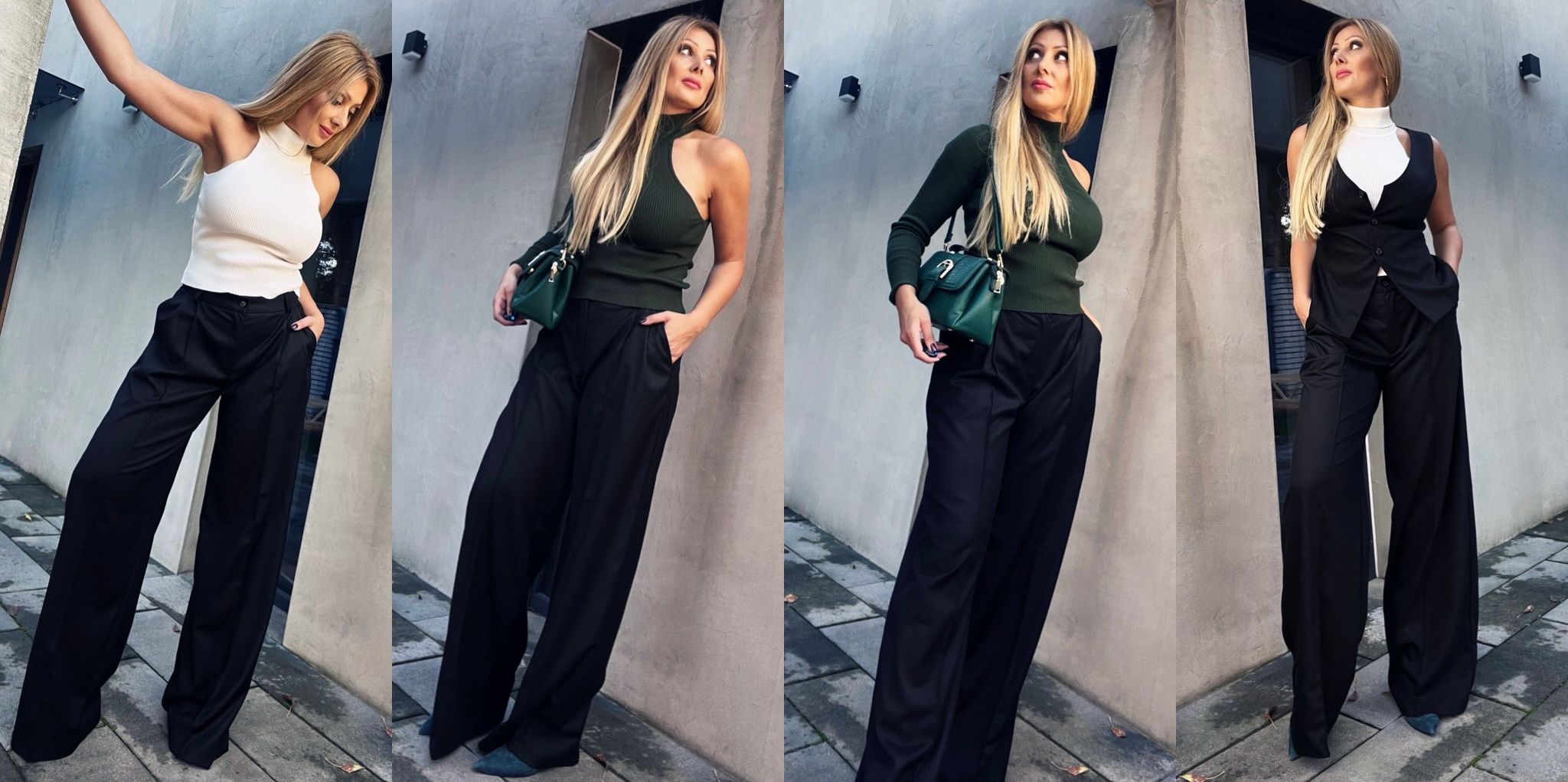 garniturowe spodnie na luzie